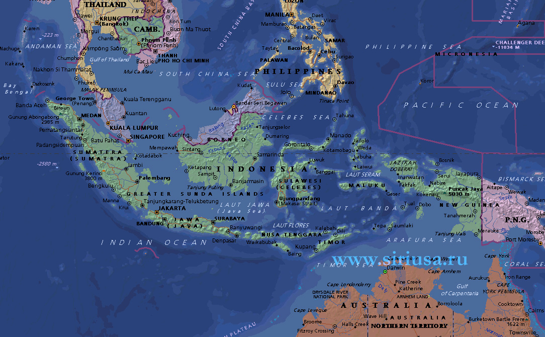 Индонезия, карта