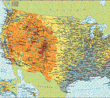 США, карта